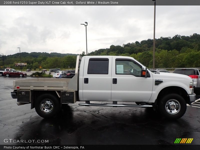 Oxford White / Medium Stone 2008 Ford F250 Super Duty XLT Crew Cab 4x4