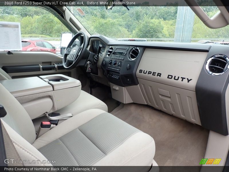 Oxford White / Medium Stone 2008 Ford F250 Super Duty XLT Crew Cab 4x4