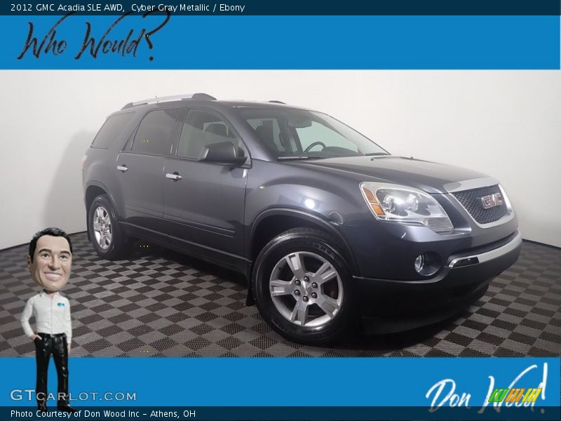 Cyber Gray Metallic / Ebony 2012 GMC Acadia SLE AWD