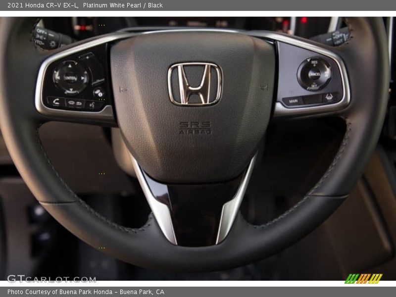 Platinum White Pearl / Black 2021 Honda CR-V EX-L