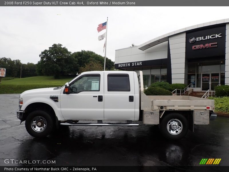 Oxford White / Medium Stone 2008 Ford F250 Super Duty XLT Crew Cab 4x4