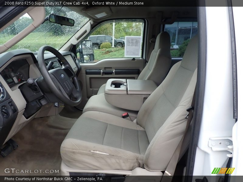 Oxford White / Medium Stone 2008 Ford F250 Super Duty XLT Crew Cab 4x4