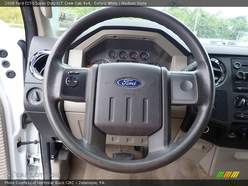 Oxford White / Medium Stone 2008 Ford F250 Super Duty XLT Crew Cab 4x4