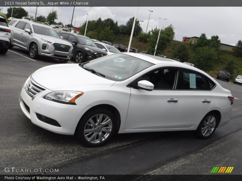 Aspen White / Charcoal 2013 Nissan Sentra SL