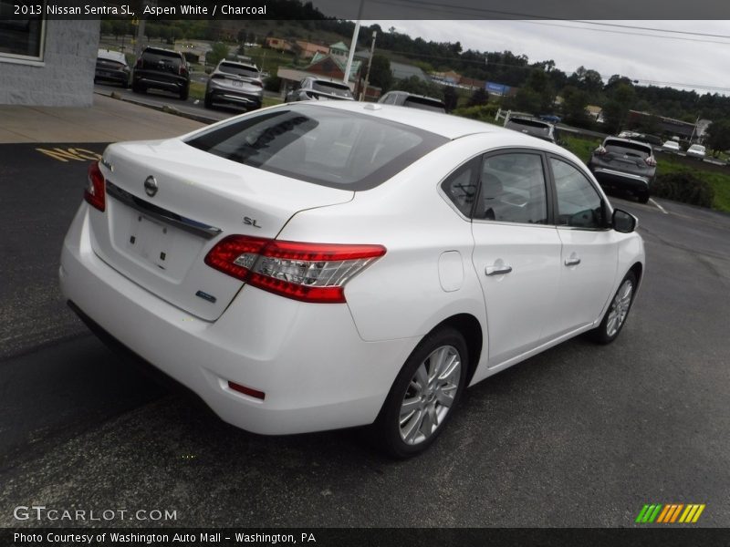 Aspen White / Charcoal 2013 Nissan Sentra SL