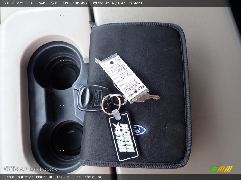 Oxford White / Medium Stone 2008 Ford F250 Super Duty XLT Crew Cab 4x4