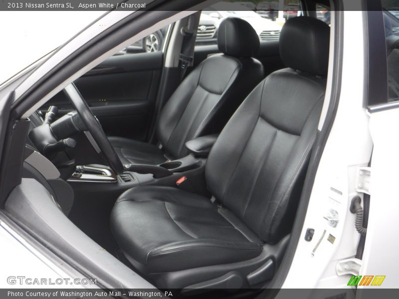 Aspen White / Charcoal 2013 Nissan Sentra SL