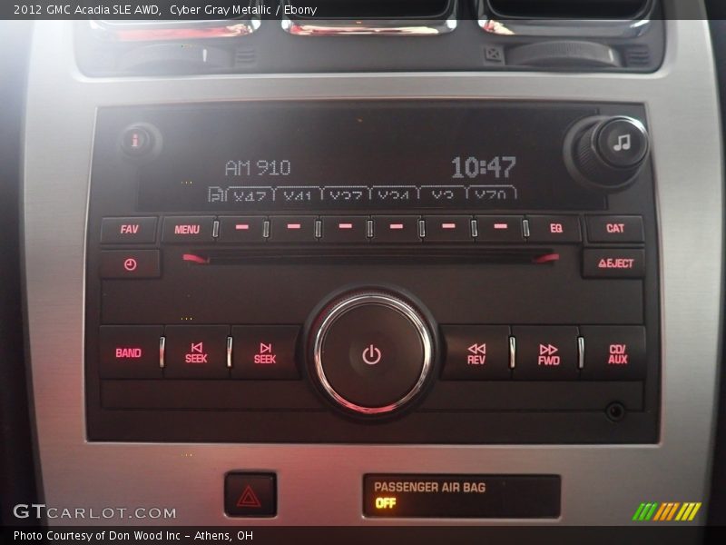 Cyber Gray Metallic / Ebony 2012 GMC Acadia SLE AWD