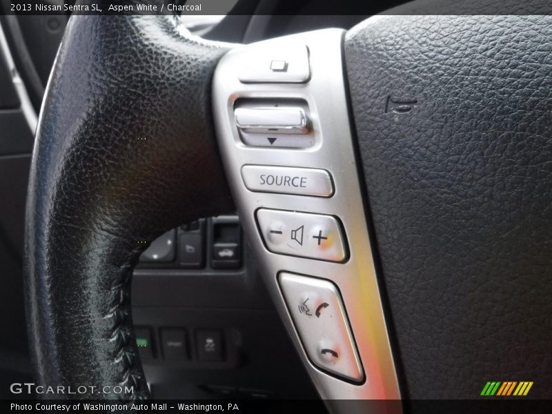 Aspen White / Charcoal 2013 Nissan Sentra SL