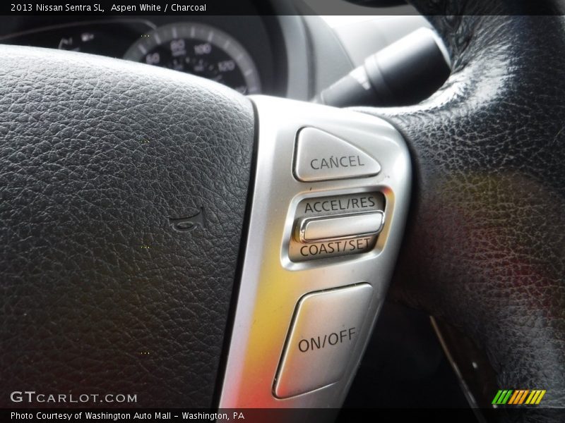 Aspen White / Charcoal 2013 Nissan Sentra SL