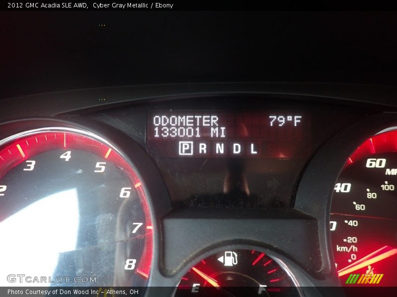 Cyber Gray Metallic / Ebony 2012 GMC Acadia SLE AWD