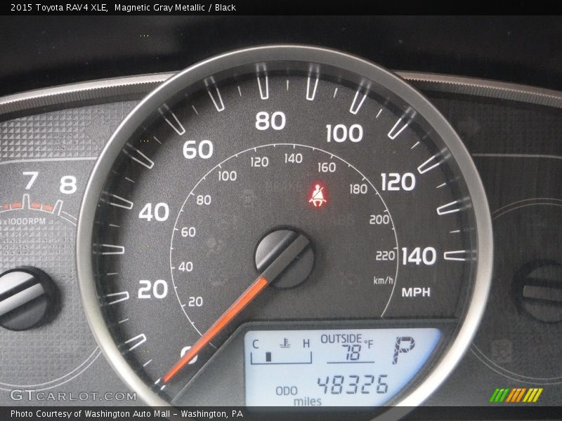 Magnetic Gray Metallic / Black 2015 Toyota RAV4 XLE