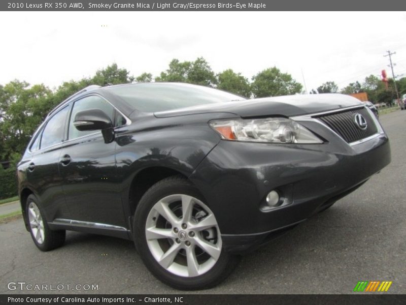 Smokey Granite Mica / Light Gray/Espresso Birds-Eye Maple 2010 Lexus RX 350 AWD