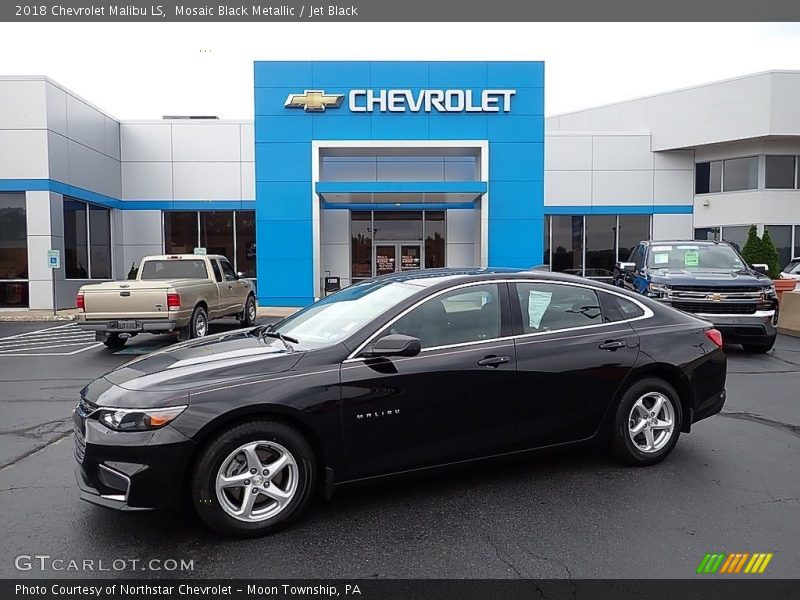 Mosaic Black Metallic / Jet Black 2018 Chevrolet Malibu LS