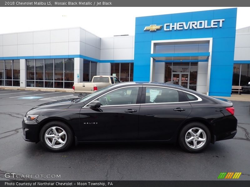 Mosaic Black Metallic / Jet Black 2018 Chevrolet Malibu LS