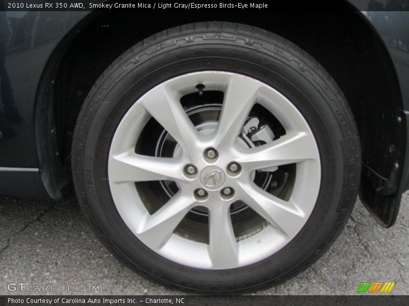 Smokey Granite Mica / Light Gray/Espresso Birds-Eye Maple 2010 Lexus RX 350 AWD