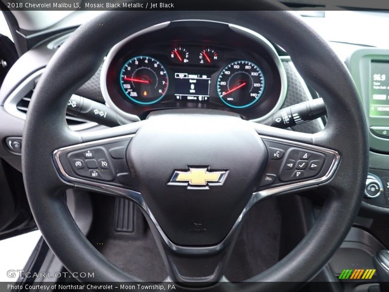 Mosaic Black Metallic / Jet Black 2018 Chevrolet Malibu LS