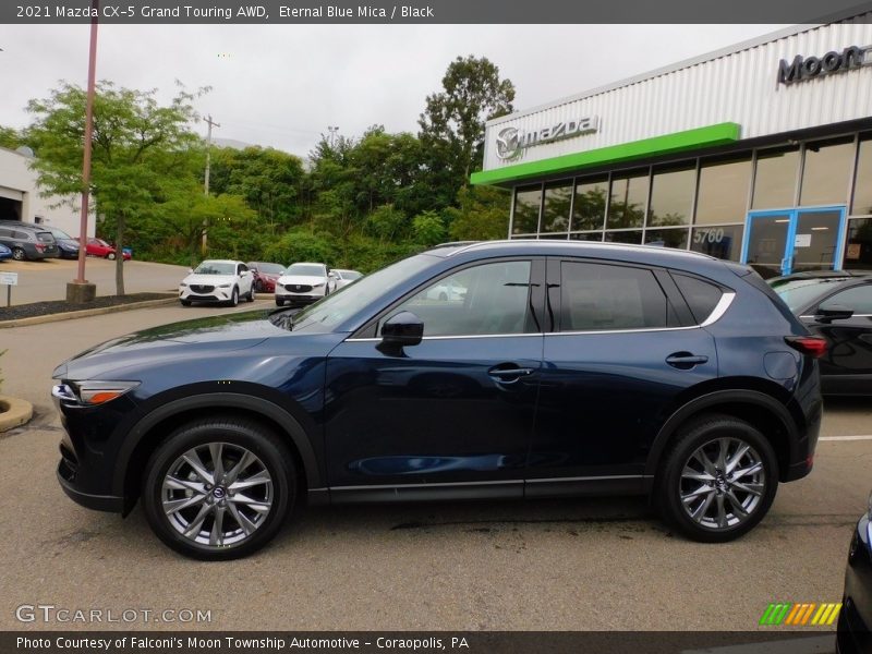 Eternal Blue Mica / Black 2021 Mazda CX-5 Grand Touring AWD