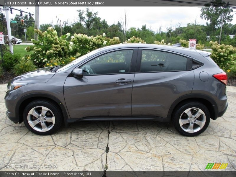 Modern Steel Metallic / Black 2018 Honda HR-V LX AWD