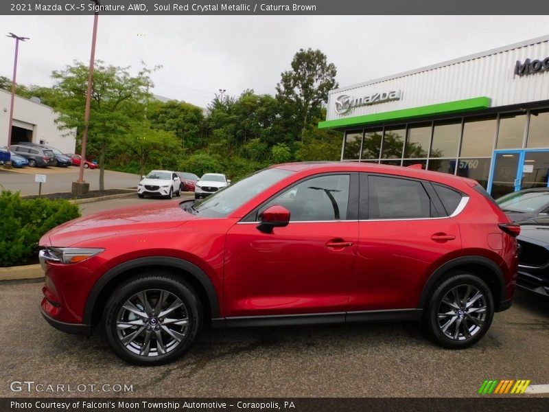 Soul Red Crystal Metallic / Caturra Brown 2021 Mazda CX-5 Signature AWD
