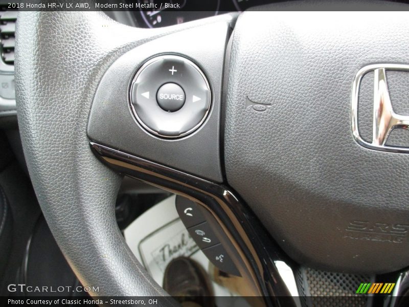 Modern Steel Metallic / Black 2018 Honda HR-V LX AWD