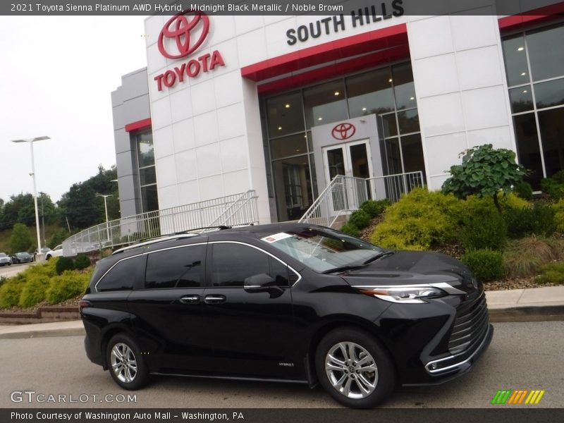 Midnight Black Metallic / Noble Brown 2021 Toyota Sienna Platinum AWD Hybrid