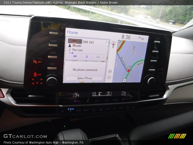 Navigation of 2021 Sienna Platinum AWD Hybrid
