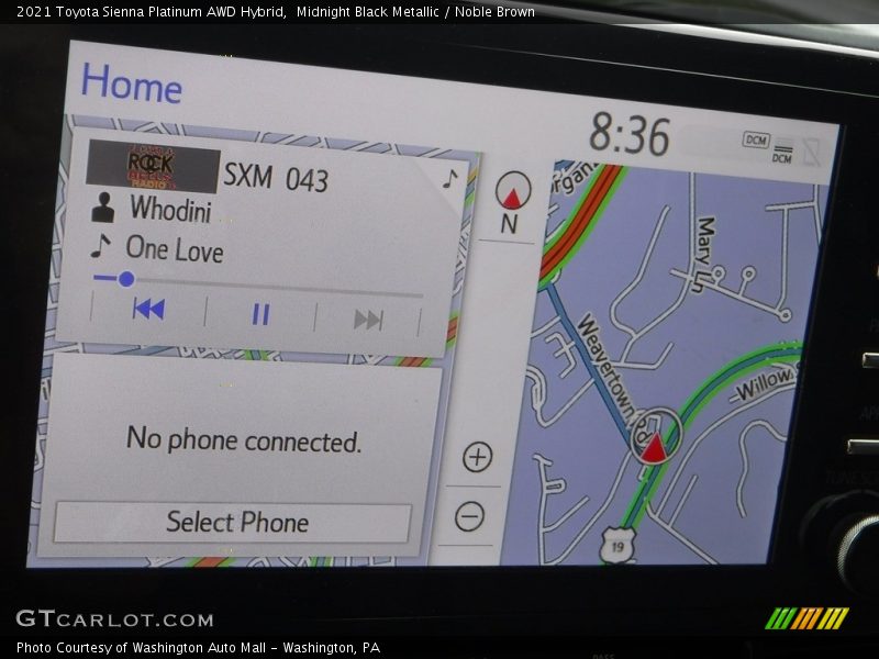 Navigation of 2021 Sienna Platinum AWD Hybrid