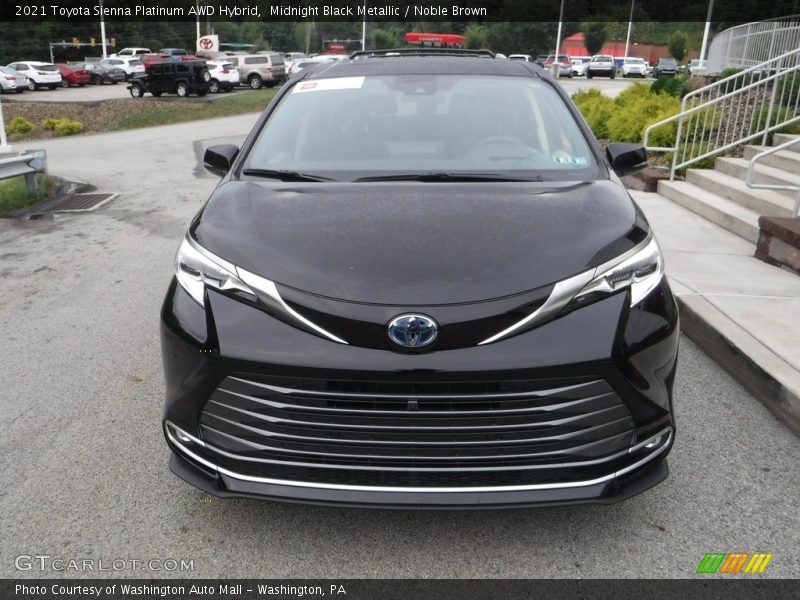 Midnight Black Metallic / Noble Brown 2021 Toyota Sienna Platinum AWD Hybrid