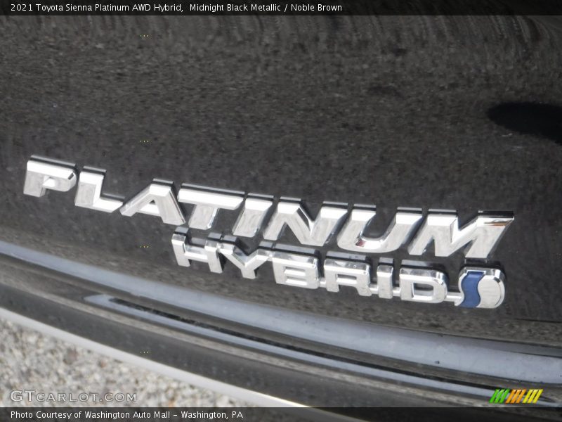 Midnight Black Metallic / Noble Brown 2021 Toyota Sienna Platinum AWD Hybrid