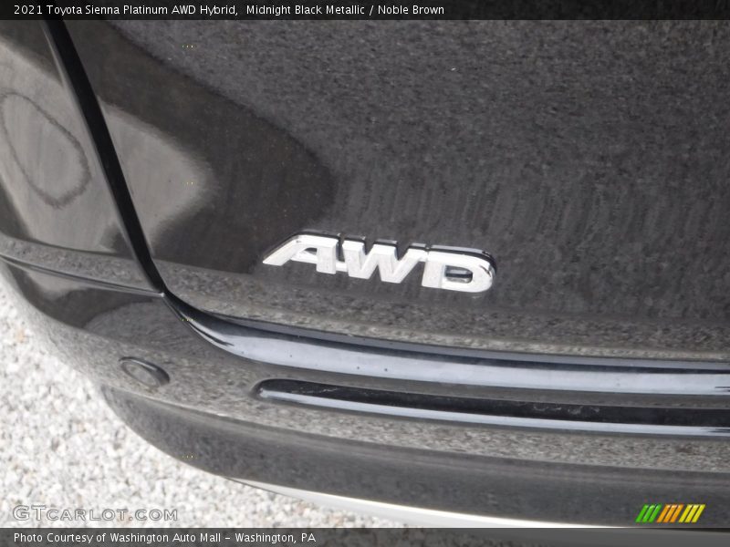 Midnight Black Metallic / Noble Brown 2021 Toyota Sienna Platinum AWD Hybrid