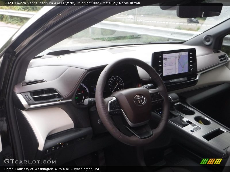 Midnight Black Metallic / Noble Brown 2021 Toyota Sienna Platinum AWD Hybrid