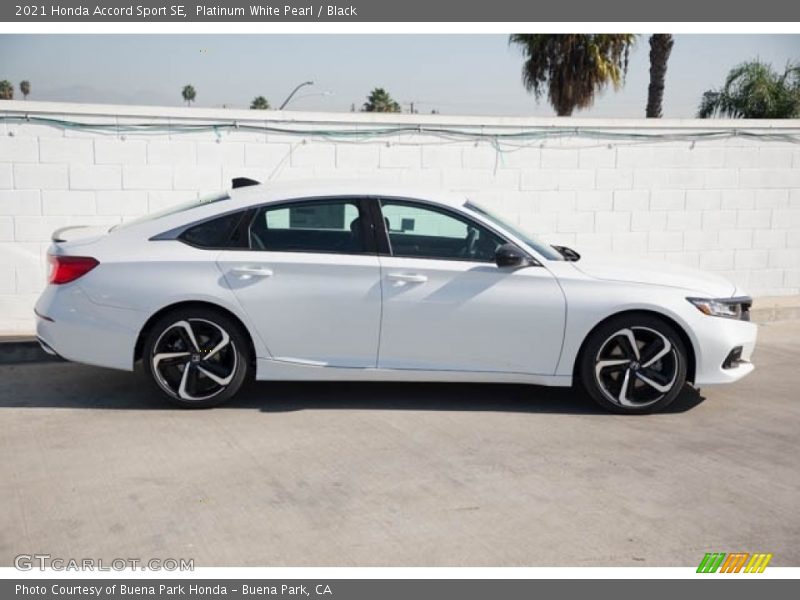 Platinum White Pearl / Black 2021 Honda Accord Sport SE