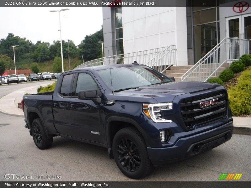 Pacific Blue Metallic / Jet Black 2021 GMC Sierra 1500 Elevation Double Cab 4WD