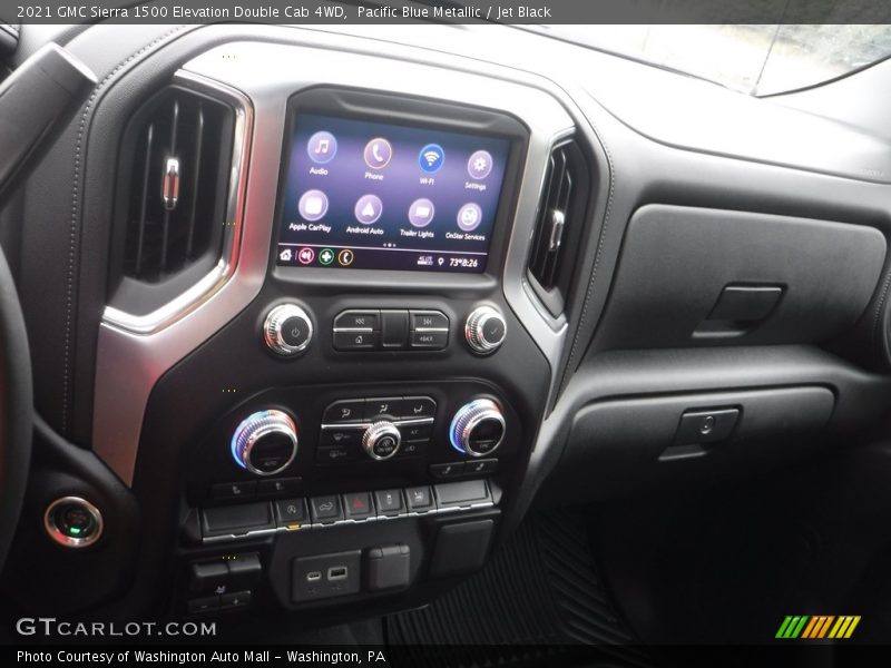 Pacific Blue Metallic / Jet Black 2021 GMC Sierra 1500 Elevation Double Cab 4WD