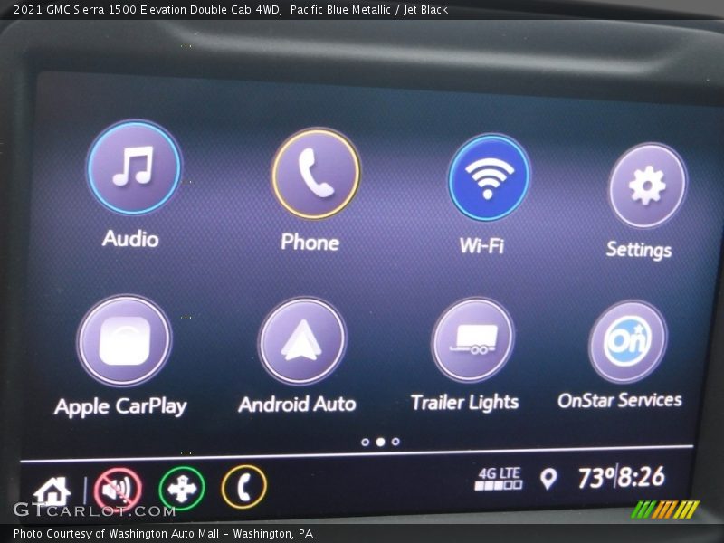 Pacific Blue Metallic / Jet Black 2021 GMC Sierra 1500 Elevation Double Cab 4WD