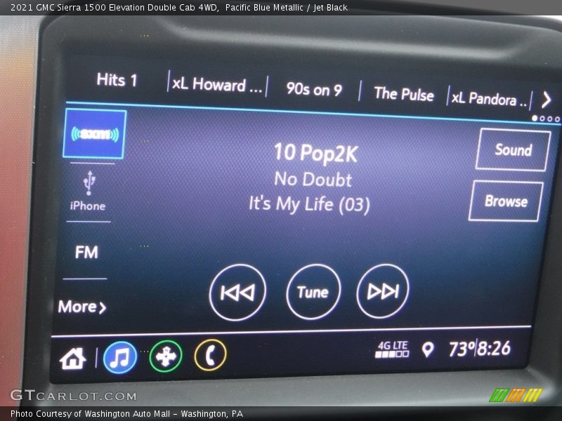 Pacific Blue Metallic / Jet Black 2021 GMC Sierra 1500 Elevation Double Cab 4WD