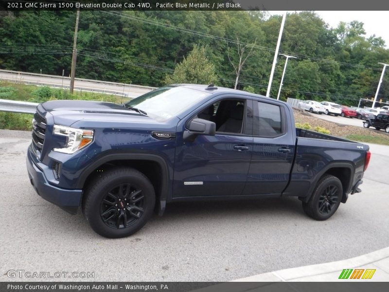 Pacific Blue Metallic / Jet Black 2021 GMC Sierra 1500 Elevation Double Cab 4WD