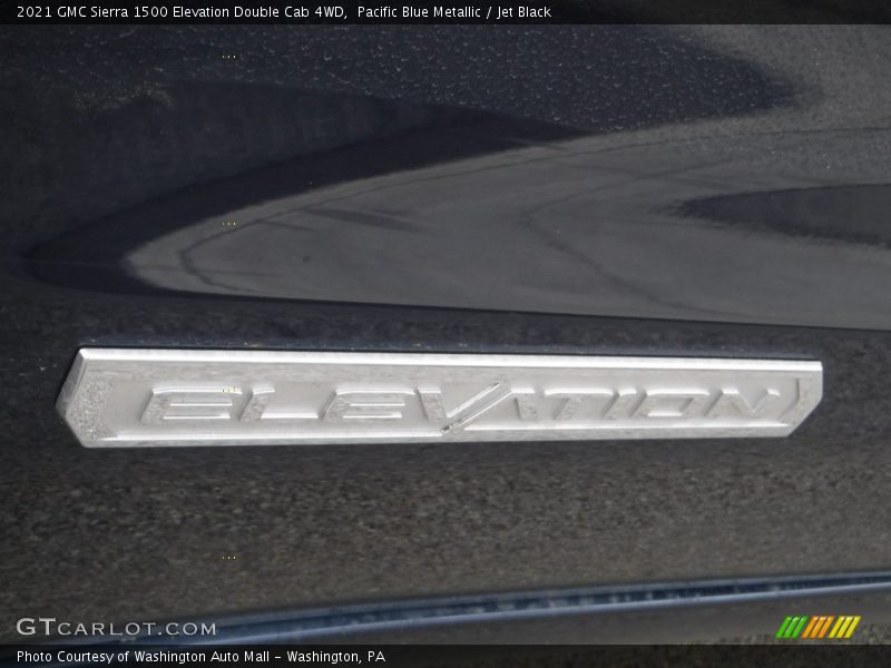 Pacific Blue Metallic / Jet Black 2021 GMC Sierra 1500 Elevation Double Cab 4WD