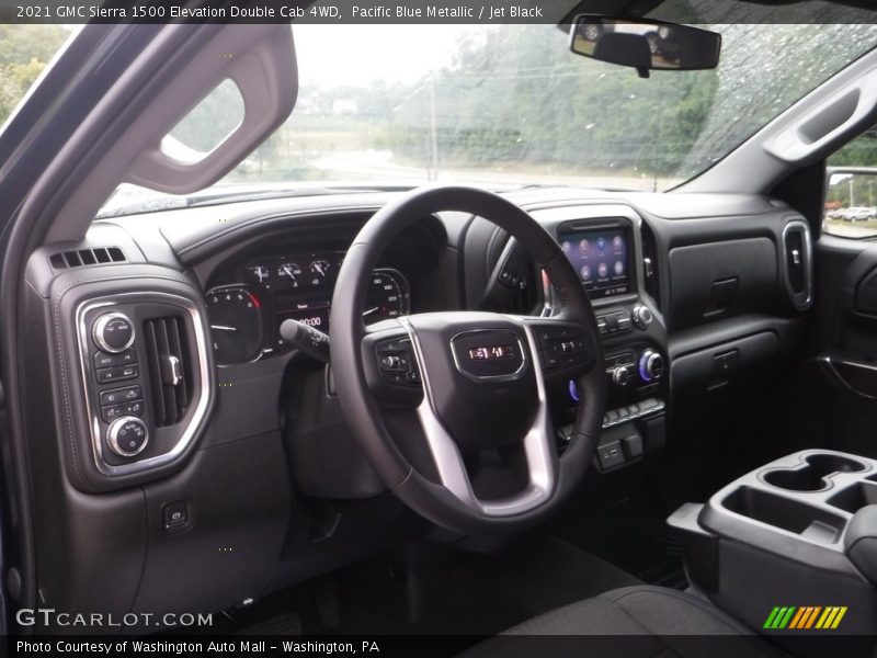 Pacific Blue Metallic / Jet Black 2021 GMC Sierra 1500 Elevation Double Cab 4WD