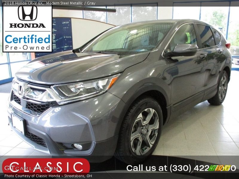 Modern Steel Metallic / Gray 2018 Honda CR-V EX