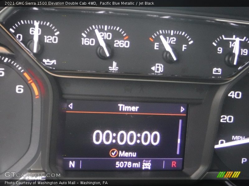 Pacific Blue Metallic / Jet Black 2021 GMC Sierra 1500 Elevation Double Cab 4WD
