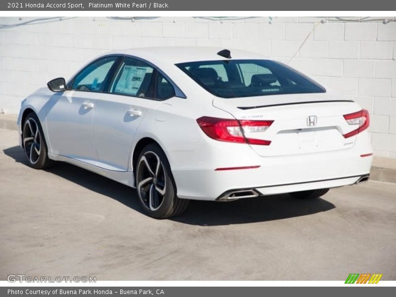 Platinum White Pearl / Black 2021 Honda Accord Sport