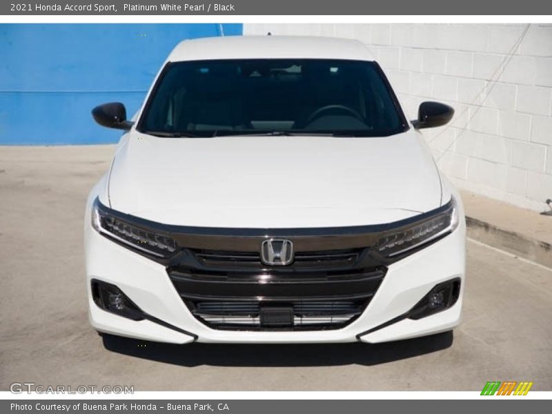 Platinum White Pearl / Black 2021 Honda Accord Sport