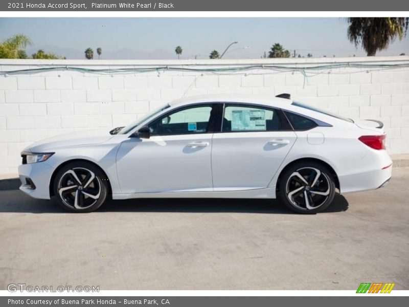 Platinum White Pearl / Black 2021 Honda Accord Sport