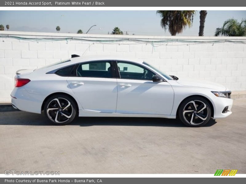 Platinum White Pearl / Black 2021 Honda Accord Sport