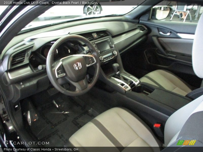 Black/Gray Interior - 2018 Civic LX-P Coupe 