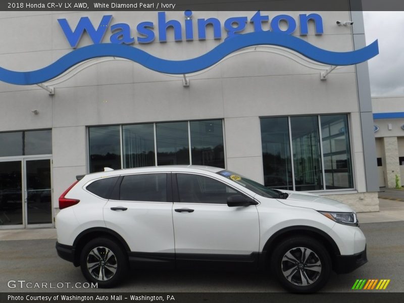 White Diamond Pearl / Ivory 2018 Honda CR-V LX AWD