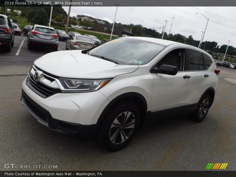 White Diamond Pearl / Ivory 2018 Honda CR-V LX AWD