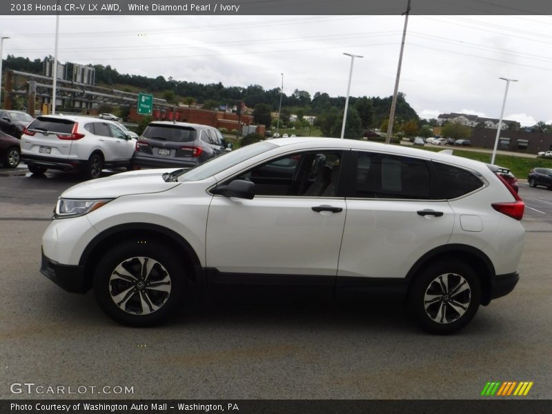 White Diamond Pearl / Ivory 2018 Honda CR-V LX AWD